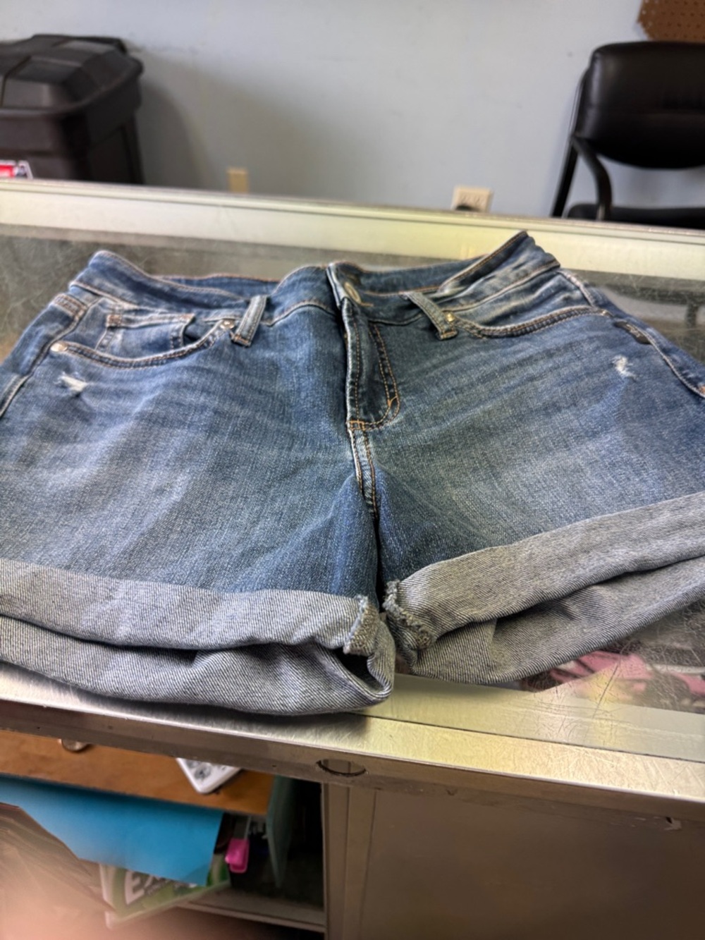 Silver Jeans Blue Rolled Cuff Denim Shorts
